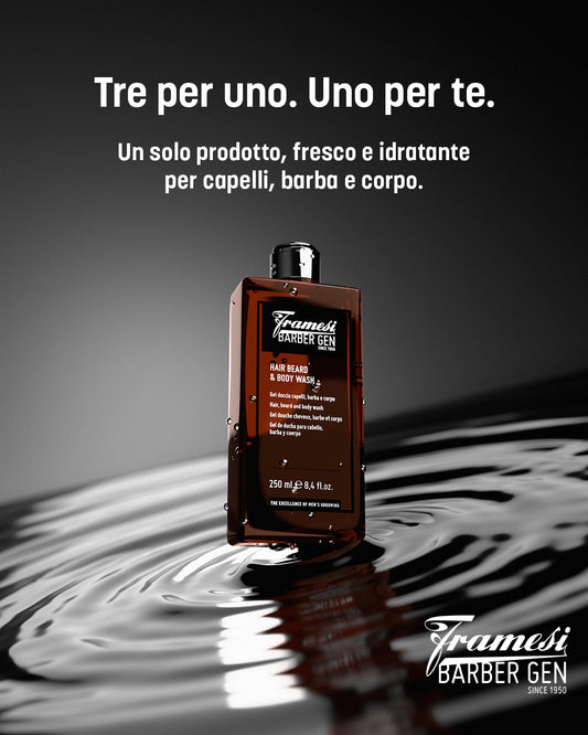 FRAMESI BARBER GEN - HAIR, BEARD & BODYWASH 250ml